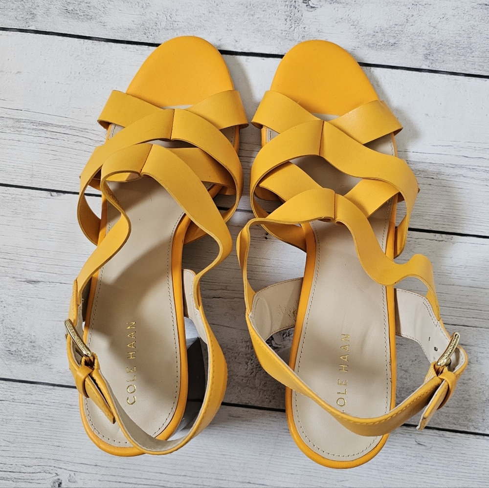 NWOB Cole Haan Grand 360 Jamie Strappy Sandal in Radiant Yellow 9.5